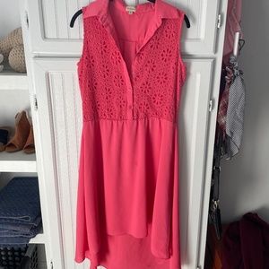 Pink sleeveless summer dress